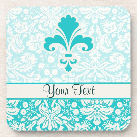Dessous-de-verre Fleur turquoise de lis (Devant)