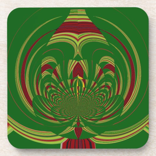 Dessous-de-verre Fleur Vert (Devant)