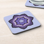 Dessous-de-verre Fleur violette Belle Art Abstrait (Côté gauche)