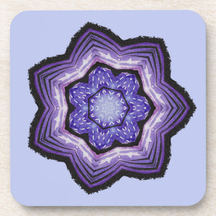 Dessous-de-verre Fleur violette Belle Art Abstrait