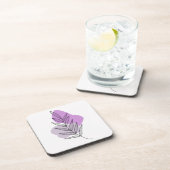 Dessous-de-verre Fleur violette boho (Côté Droit)