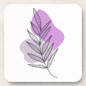 Dessous-de-verre Fleur violette boho (Devant)
