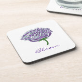 Dessous-de-verre Fleur violette tendance (Côté gauche)