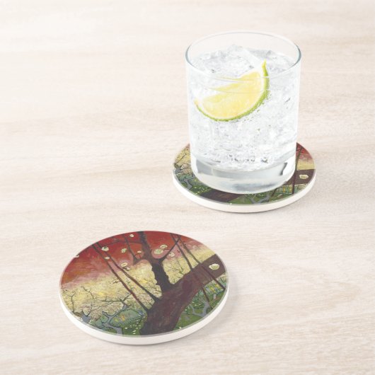 Dessous de verre fleurissants de prunier (Côté)