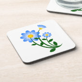 Dessous-de-verre Fleurs bleues (Côté gauche)