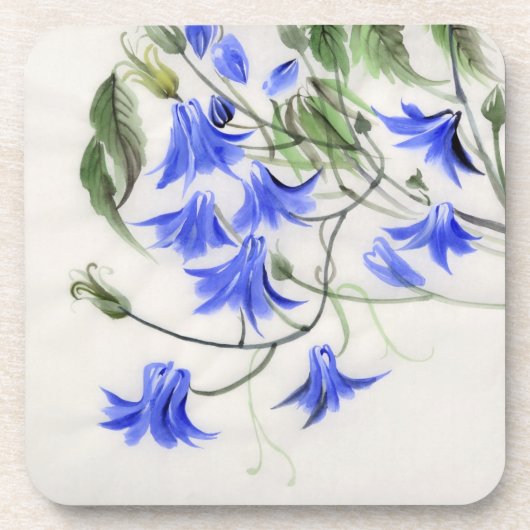 Dessous-de-verre Fleurs bleues (Devant)