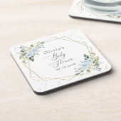 Dessous-de-verre Fleurs bleues, Fleurs blanches, Verdure, Baby show (Côté gauche)