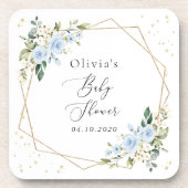 Dessous-de-verre Fleurs bleues, Fleurs blanches, Verdure, Baby show (Devant)