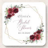 Dessous-de-verre Fleurs Bourgognes, Fleurs Rouges, Fête des mariées (Devant)