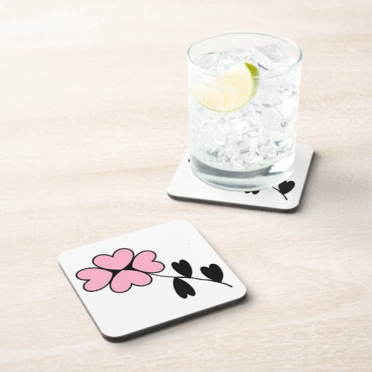 DESSOUS-DE-VERRE FLEURS CARDIAQUES ROSES (Côté Droit)
