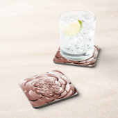 Dessous-de-verre Fleurs Chrome - Cuivre Coaster (Côté Droit)