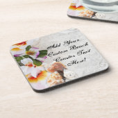 Dessous-de-verre Fleurs/Coques de plage tropicales (Côté gauche)