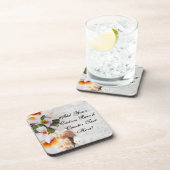 Dessous-de-verre Fleurs/Coques de plage tropicales (Côté Droit)