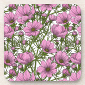 Dessous-de-verre Fleurs Cosmos roses (Devant)