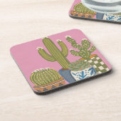 Dessous-de-verre Fleurs de cactus rose (Côté gauche)