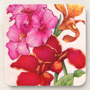 Dessous-de-verre fleurs de canna