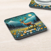 Dessous-de-verre Fleurs de cerfs mignons Imaginaire de prairie (Côté gauche)