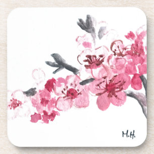 Dessous-de-verre Fleurs de cerisiers roses