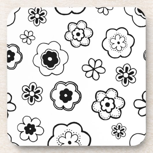 dessous de verre fleurs de dessin animé (Devant)