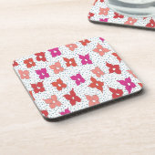 Dessous-de-verre Fleurs de fête et Pois (Côté gauche)