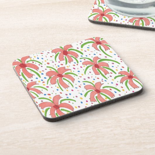 Dessous-de-verre Fleurs de Fiesta tropicales (Côté gauche)