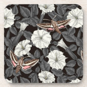 Dessous-de-verre Fleurs de lune et sphinx Moths 2 (Devant)