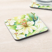 Dessous-de-verre Fleurs de Moringa (Côté gauche)