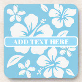 Dessous-de-verre Fleurs de plage bleu tropical (Devant)