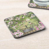 Dessous-de-verre Fleurs de poulet Ferme victorienne (Côté gauche)