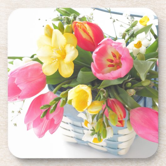 Dessous-de-verre Fleurs de printemps dans le panier (Devant)
