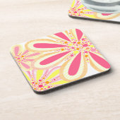 Dessous-de-verre Fleurs de printemps jaune et rose (Côté gauche)