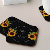 Dessous-de-verre Fleurs de soleil modernes rustiques simple mariage