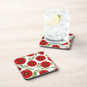 Dessous-de-verre Fleurs d'été joyeuses floraison de pavot (Côté Droit)