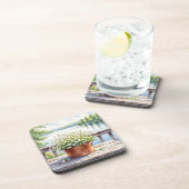 Dessous-de-verre Fleurs en pot de cuivre sur Lakehouse Deck (Côté Droit)