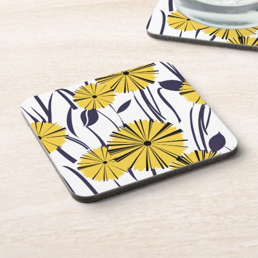 Dessous-de-verre Fleurs jaunes (Côté gauche)