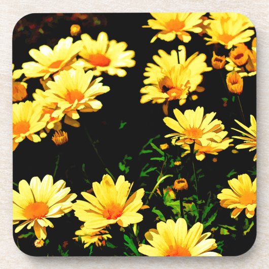 Dessous-de-verre Fleurs jaunes (Devant)
