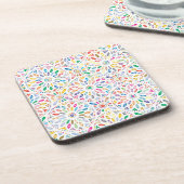 dessous de verre fleurs mandala (Côté gauche)