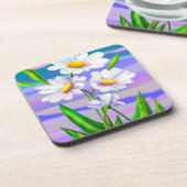 Dessous de verre Fleurs marguerites (Côté gauche)