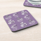 Dessous-de-verre Fleurs monochromes en lavande (Côté gauche)