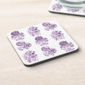 Dessous-de-verre Fleurs monochromes en violet (Côté gauche)