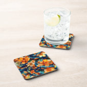 Dessous-de-verre Fleurs orange Partout (Côté Droit)