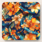 Dessous-de-verre Fleurs orange Partout (Devant)