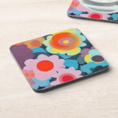 Dessous-de-verre Fleurs rétro mod  (Côté gauche)