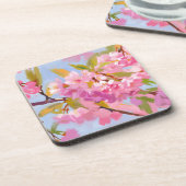 Dessous-de-verre Fleurs roses (Côté gauche)