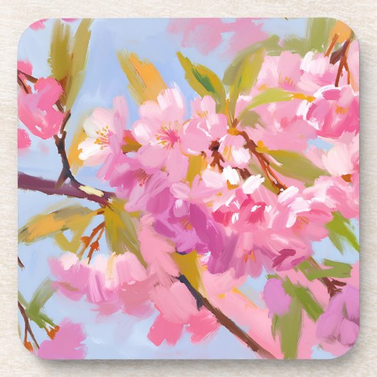 Dessous-de-verre Fleurs roses (Devant)