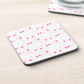 Dessous-de-verre Fleurs roses Bubblegum, Petite impression Florale (Côté gauche)