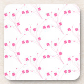 Dessous-de-verre Fleurs roses Bubblegum, Petite impression Florale (Devant)