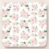 Dessous-de-verre Fleurs roses, Roses roses, Fleurs Aquarelles (Devant)