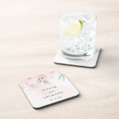 Dessous-de-verre Fleurs Rouges, Fleurs Roses, Verdure, Mariage (Côté Droit)