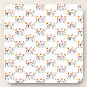 Dessous-de-verre Fleurs sauvages, Vintage Pastel Floral Botanique